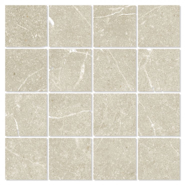 Mosaik Marmor Klinker Marblestone Beige Matt 30x30 (7x7) cm-0